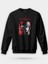Death Note Baskılı Bisiklet Yaka Oversize Sweatshirt Anime Manga Siyah 1