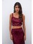 Payetli Crop Bluz - Bordo 5