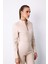 Fermuarlı Deri Bodysuit - Taş 3