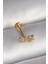 316L Çelik Gold Renk Zirkon Taşlı Yıldız Model Tragus Piercing - TJ-PR1352 1