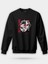 Demon Slayer Maske Baskılı Bisiklet Yaka Oversize Sweatshirt Anime Manga 1