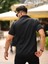 Erkek Yazlık Likralı Slim Fit Gömlek Yaka Kısa Kollu Gömlek 4