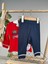 Noel Baba Ho Ho Baskılı Düğmeli Unisex Pijama Takım 3