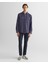 Erkek Lacivert Oversize Fit Gömlek Yaka Ekose Gömlek 3824317T.410 3