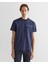 Erkek Lacivert Regular Fit Bisiklet Yaka Logolu T-Shirt 2324355T.410 1
