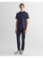 Erkek Lacivert Regular Fit Bisiklet Yaka Logolu T-Shirt 2324355T.410 3