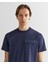 Erkek Lacivert Regular Fit Bisiklet Yaka Logolu T-Shirt 2324355T.410 4