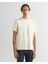Erkek Krem Regular Fit Bisiklet Yaka Logolu T-Shirt 2324355T.130 1