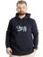 Mode Xl Büyük Beden Erkek Sweatshirt Kapüşonlu 23540 Lacivert 1