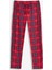 Kareli Erkek Pijama Altı Yumuşak Süet Kumaş Rahat Kesim Cepli Ipli Relax Fit Kırmızı Ekoseli Esnek 3