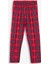 Kareli Erkek Pijama Altı Yumuşak Süet Kumaş Rahat Kesim Cepli Ipli Relax Fit Kırmızı Ekoseli Esnek 5