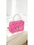Kız Çocuk-Tarz Fenomen Jöle Çanta Pembe Parıltılı Beyaz Inciler 12.5X4.5X9CM 1