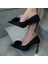 Gül Aksesuarlı Stiletto Ayakkabı Siyah 2