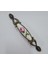 Miray 128 mm Metal Antik Sarı - Porselen Gül Desenli - 5 Adet 5