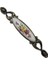 Miray 96 mm Metal Antik Sarı - Porselen Sarı Çiçekli Desenli - 5 Adet 3