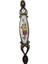 Miray 96 mm Metal Antik Sarı - Porselen Sarı Çiçekli Desenli - 5 Adet 5