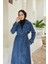 6458-BATTAL Allerli Denim Trençkot Koyu Mavi 1