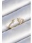 Pirinç Gold Renk Zirkon Taş Detay Yıldız Model Kadın Yüzük - TJ-BYK3446 1