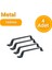 4 Adet Havai Düz Siyah Metal Mobilya Kulbu 160 mm 1
