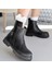 Siyah Cilt Fermuar Aksesuarlı Bot 4