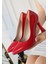 Kırmızı Rugan Stiletto Ayakkabı 1