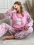 Paça Lastik Detaylı Polar Ikili Pijama Takımı VG006 3