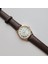 Retro Kadın Kol Saati, Roma Rakamlı Kadran, Vintage, Minimal, Rose Gold, Kahverengi Kordon 5