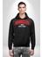 Brooklyn Kırmızı Erkek Kadın Siyah Dijital Baskılı Kapüşonlu Sweatshirt Hoodie 1