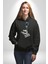 Hang Loose Dünya Temalı Eğlenceli Tasarım Erkek Kadın Siyah Dijital Baskılı Kapüşonlu Sweatshirt Hoodie 3