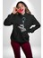 Hang Loose Dünya Temalı Eğlenceli Tasarım Erkek Kadın Siyah Dijital Baskılı Kapüşonlu Sweatshirt Hoodie 4