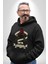 Gözlüklü Kedi Çift Tasarım Erkek Kadın Siyah Dijital Baskılı Kapüşonlu Sweatshirt Hoodie 1