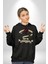 Gözlüklü Kedi Çift Tasarım Erkek Kadın Siyah Dijital Baskılı Kapüşonlu Sweatshirt Hoodie 4
