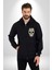 Dia De Los Muertos Erkek Kadın Siyah Fermuarlı Baskılı Hırka Sweatshirt 3
