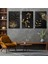 Soyut Desen Çiçek 3'lü Mdf Tablo Set 1