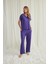 Kadın Kısa Kollu V Yakalı Dantelli Pijama Takımı 1