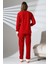 Hello Beautiful Nakış Detaylı Raporlu Polar Kadın Pijama Takımı VG078 5