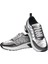 Kadın Günlük Rahat Comfort Taban Parlak Spor Sneaker Ayakkabı Gümüş 1