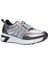 Kadın Günlük Rahat Comfort Taban Parlak Spor Sneaker Ayakkabı Gümüş 3