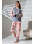Önü Soft Kalp Desenli Polar Kadın Pijama Takımı VG079 2