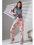 Önü Soft Kalp Desenli Polar Kadın Pijama Takımı VG079 3