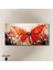 Panoramik Kanvas Duvar Tablosu Yağlı Boya Görünümlü Kırmızı Kelebek 3