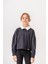 Kız Çocuk Lacivert Bluz Sweat Yaka Detaylı 1
