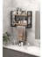 Ludlow 2 Raflı Metal Düzenleyici Havluluk Duvara Monte Banyo Rafı Metal Organizer Çok Amaçlı Raf 2