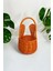 Turuncu Renkli Rattan Tavşan Tasarımlı Dekoratif Sepet Çocuk Odası Oturma Odası Düzenleyici (30 cm ) Oceanpoint 1