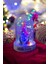 Çam Ağacı Mum ve LED Işıklı Noel Baba Fanus Kutulu Yılbaşı Seti Yılbaşına Özel Hediye Noel Hediyesi 5