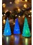 Kristal LED Işıklı Çam Ağacı Mum 3'lü Yılbaşı Süsü Işık Lamba Abajur Pilli Renkli Noel Süs Yılbaşına 1