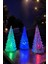 Kristal LED Işıklı Çam Ağacı Mum 3'lü Yılbaşı Süsü Işık Lamba Abajur Pilli Renkli Noel Süs Yılbaşına 4