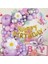 2 Li Kelebek Papatya Folyo Balonlu Happy Bırthday Balon Zincir Doğum Günü Parti Seti Süsü 1