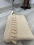 Bej Püskül Detaylı Astarlı Portföy Clutch El Çantası 4