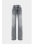 High Waist Wed Leg Kar Yıkama Geniş Paça Dikişsiz Jean 1